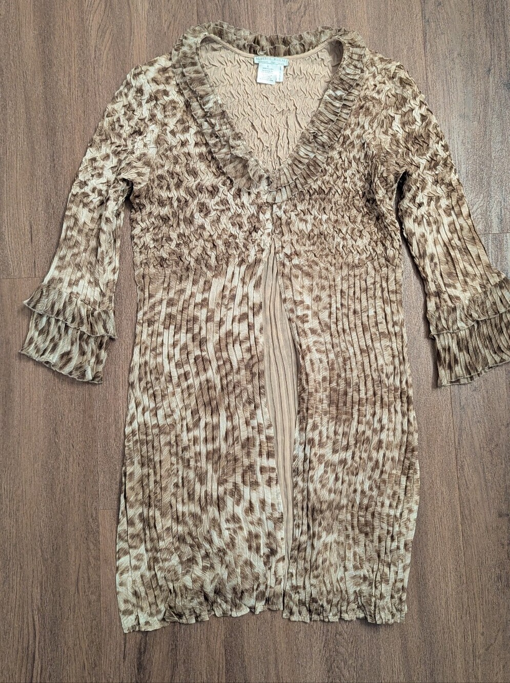 Alberto Makali Animal Print Tunic Cardigan